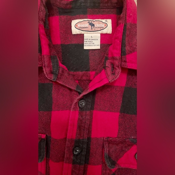Moose Creek Heavy Flannel Button Down Shirt | Sz L - Picture 3 of 3